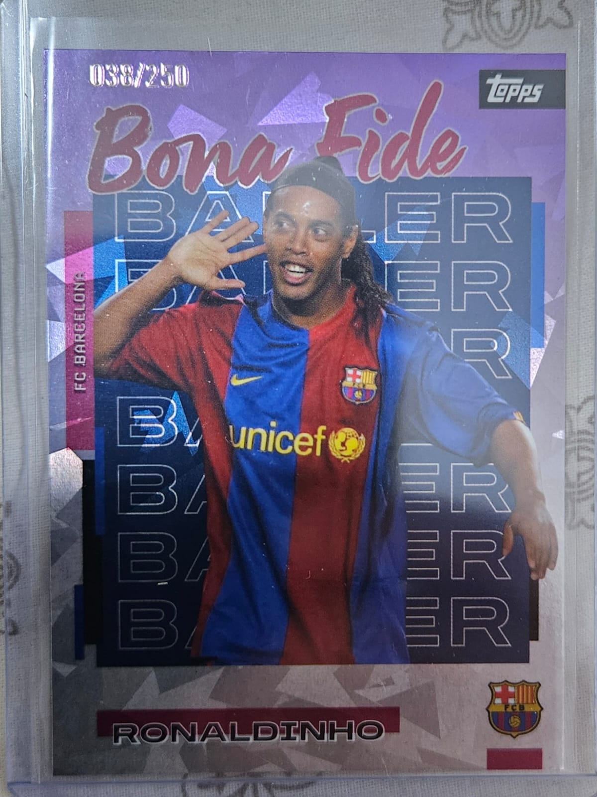 Ronaldinho Bona Fide numbered 038/250