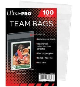 Ultra Pro Team Bags Resealable Sleeves - 100 Pcs